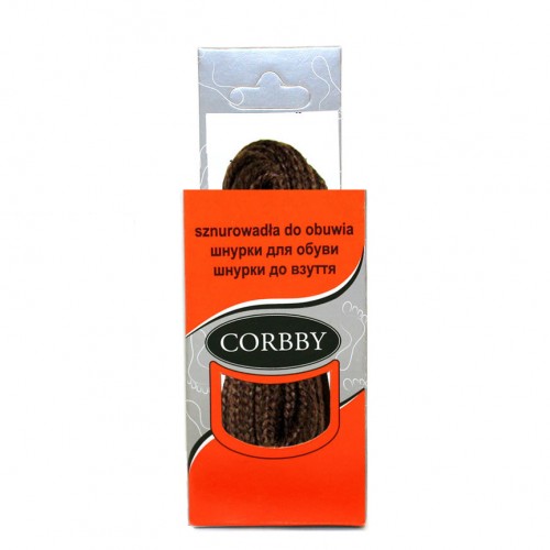 Шнурки для обуви 150см. круглые толстые (012 - коричневые) CORBBY арт.corb5505c